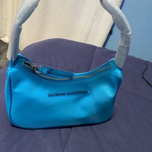 Brandon Blackwood turquoise blue pocketbook handbag hobo